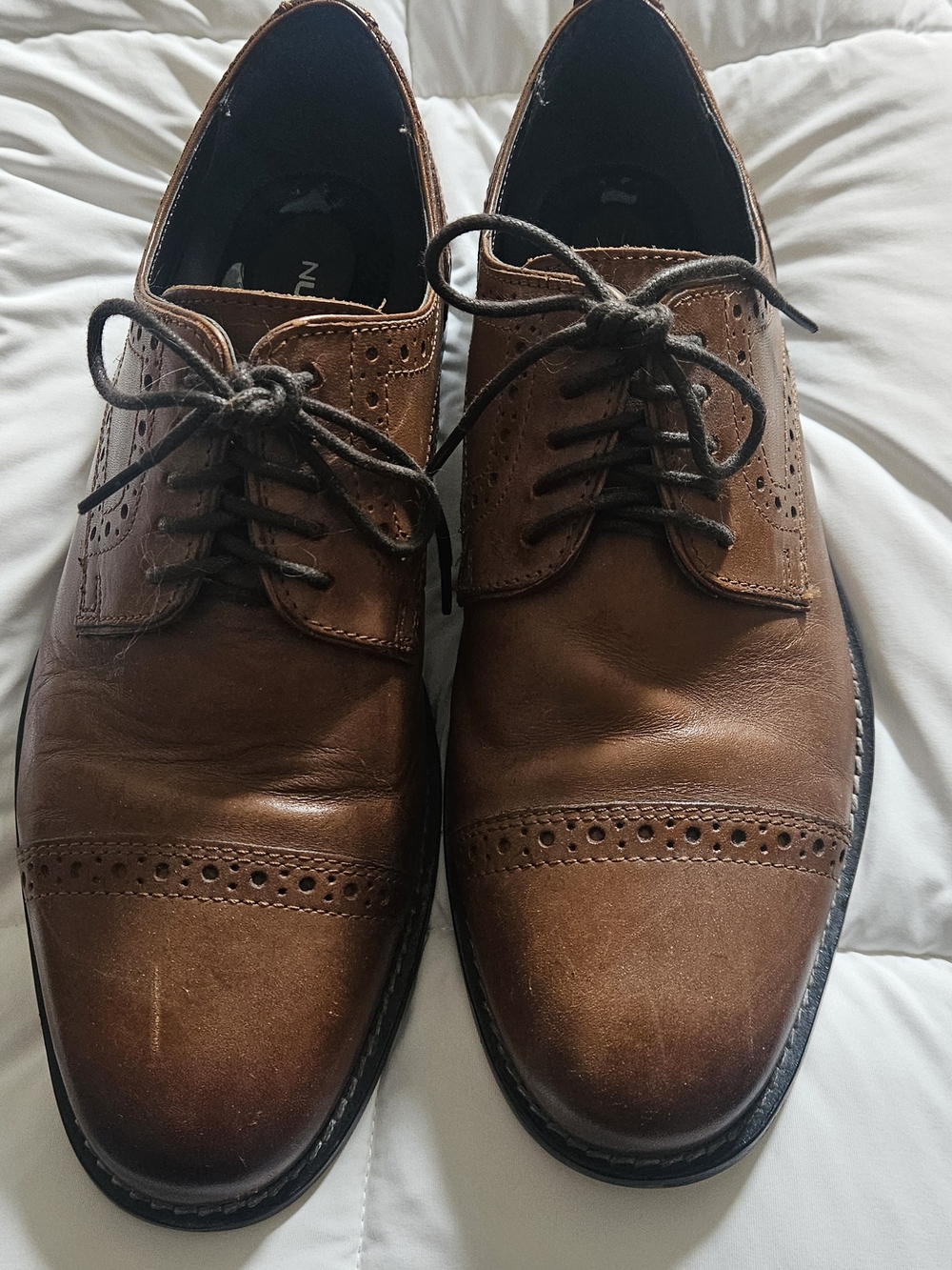 Nunn Bush Men's Brown Wingtip Oxford Dress Shoes